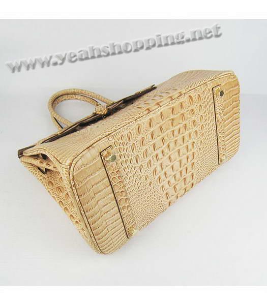 Hermes Birkin 35cm Bag Earth Yellow Croc Head Veins Leather Golden Metal-4