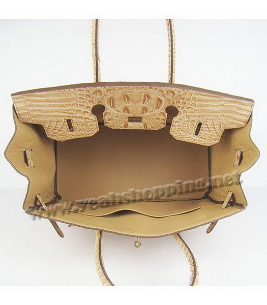 Hermes Birkin 35cm Bag Earth Yellow Croc Head Veins Leather Golden Metal-5
