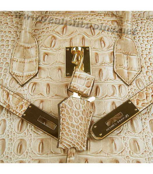 Hermes Birkin 35cm Bag Earth Yellow Croc Head Veins Leather Golden Metal-6