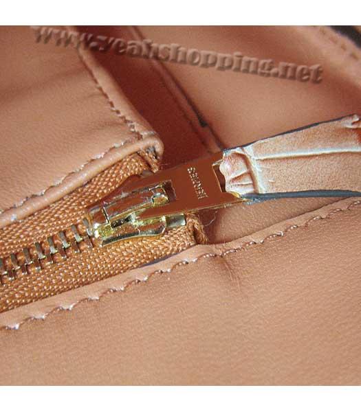Hermes Birkin 35cm Bag Orange Croc Veins Leather Golden Metal-7
