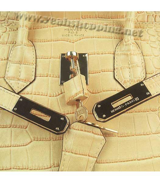 Hermes Birkin 35cm Bag Yellow Croc Veins Leather Golden Metal-6