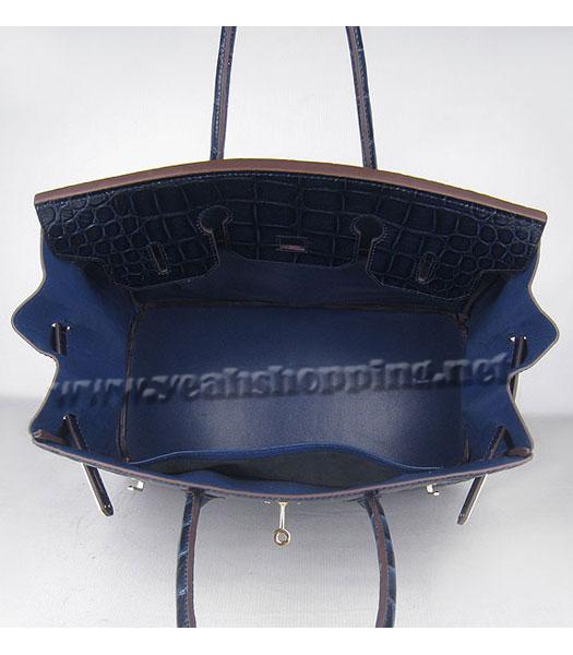 Hermes Birkin 35cm Dark Blue Croc Leather Golden Metal-6
