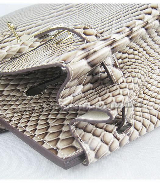 Hermes Birkin 35cm Grey Fish Veins Leather Golden Metal-7