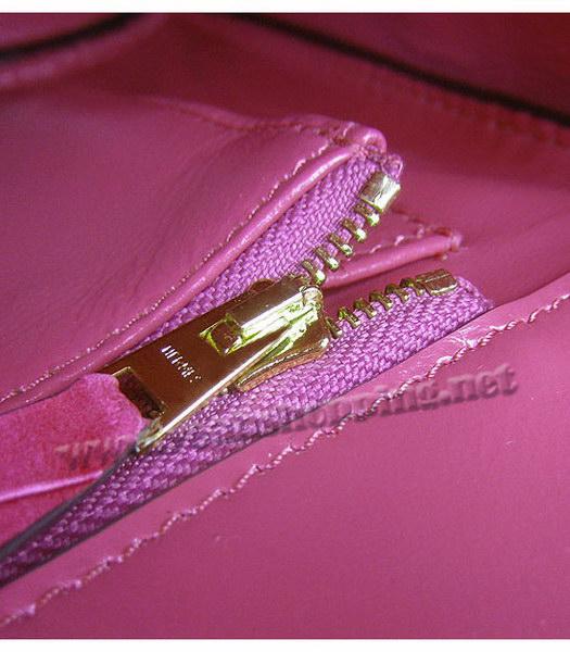 Hermes Birkin 35cm Peach Red Croc Veins Leather Golden Metal-9