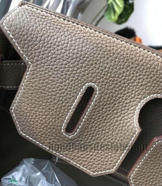 Hermes Birkin 40 Hac Grey Imported Togo Leather Golden Metal-2