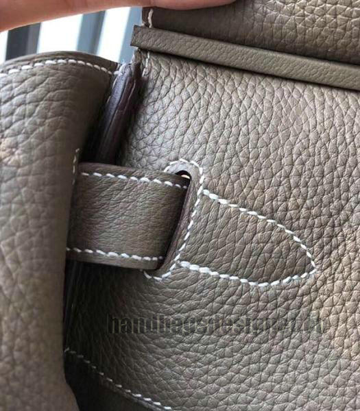 Hermes Birkin 40 Hac Grey Imported Togo Leather Golden Metal-6