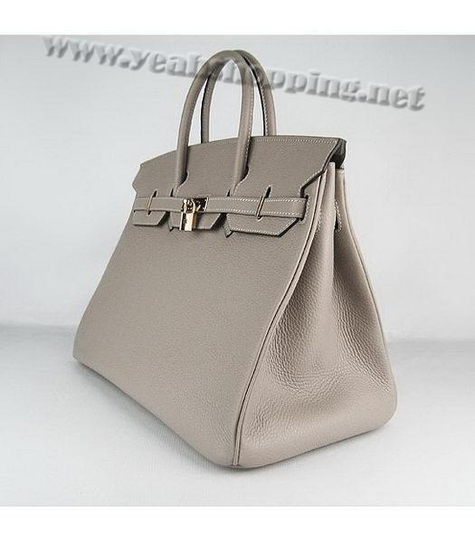 Hermes Birkin 40cm Grey Togo Leather Bag Golden Metal-1