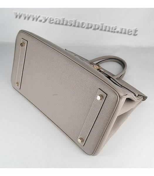 Hermes Birkin 40cm Grey Togo Leather Bag Golden Metal-4
