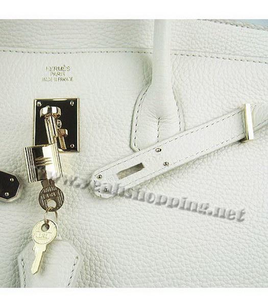 Hermes Birkin 40cm Offwhite Togo Leather Golden Metal-7