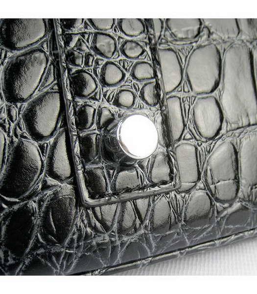 Hermes Birkin 42cm Black Croc Veins Leather Silver Metal-6