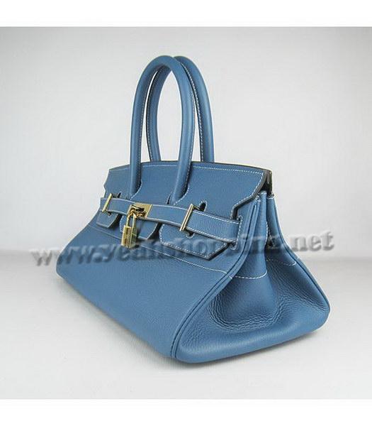 Hermes Birkin 42cm Blue Togo Leather Golden Metal-1