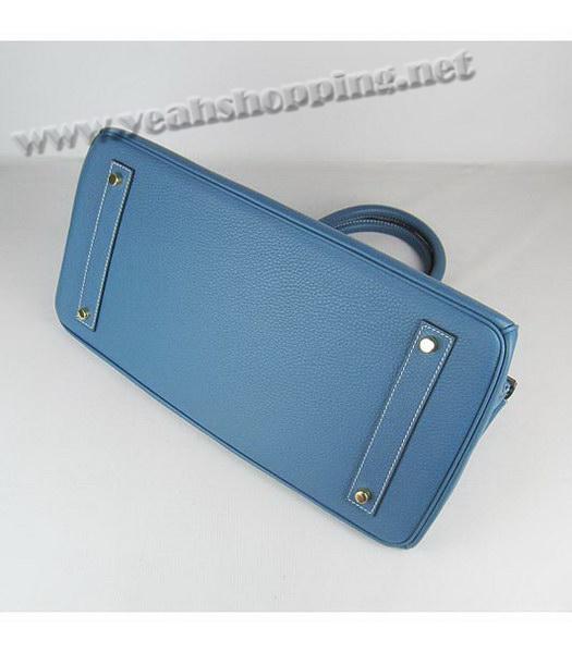 Hermes Birkin 42cm Blue Togo Leather Golden Metal-4
