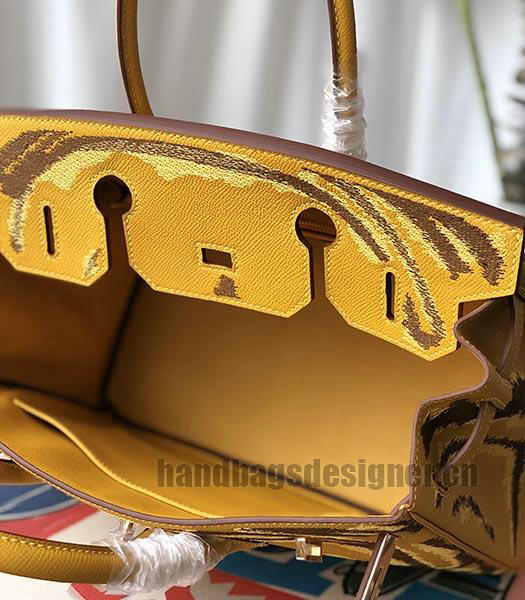 Hermes Birkin Jay 30cm Bag Yellow Imported Leather Golden Metal-1