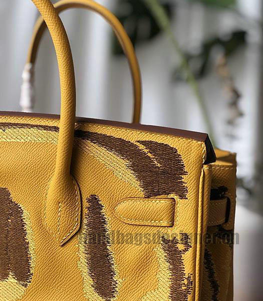Hermes Birkin Jay 30cm Bag Yellow Imported Leather Golden Metal-3