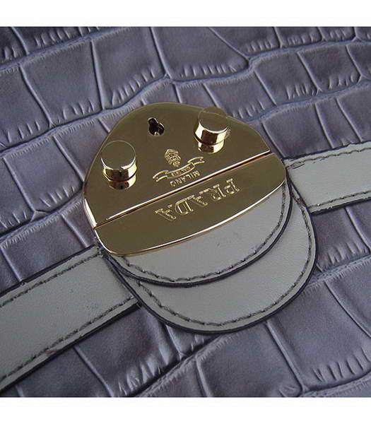Hermes Birkin Middle Crocodile Veins Handbags in Silver Grey Calfskin (Silver) -3