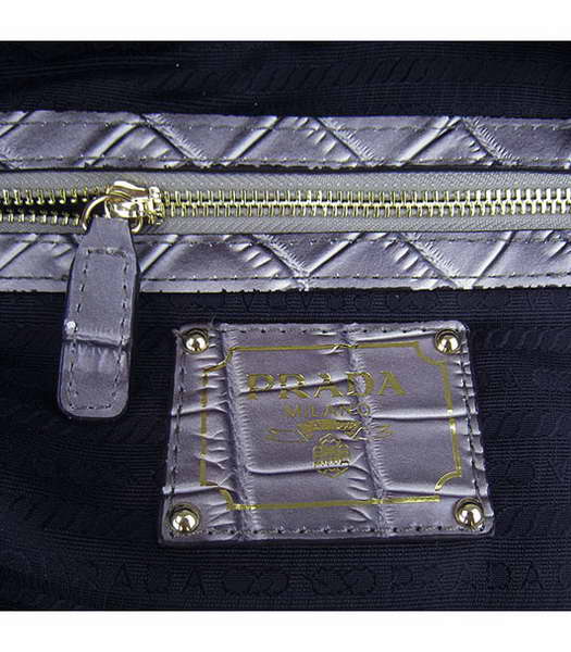 Hermes Birkin Middle Crocodile Veins Handbags in Silver Grey Calfskin (Silver) -7