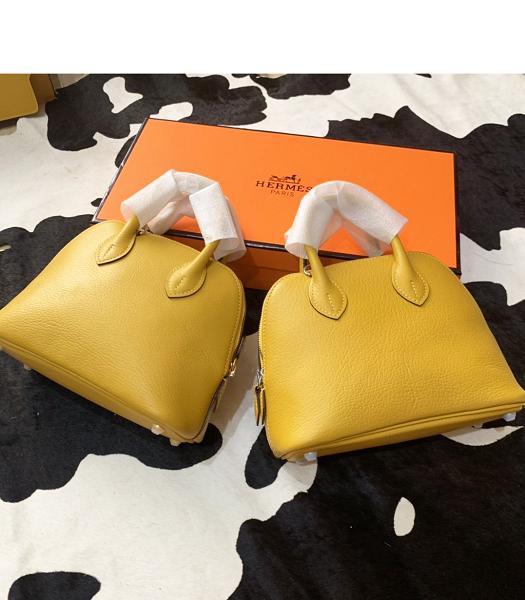 Hermes Bolide 1923 30cm Bag Yellow Imported Chevre Lambskin Leather