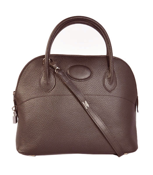 Hermes Bolide 31cm Togo Leather Small Tote Bag in Dark Coffee