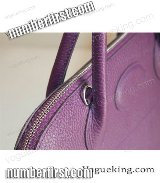 Hermes Bolide 31cm Togo Leather Small Tote Bag in Purple-5