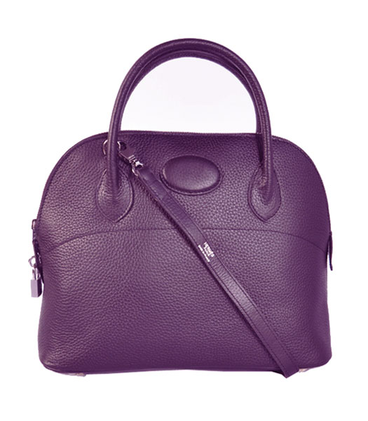Hermes Bolide 31cm Togo Leather Small Tote Bag in Purple