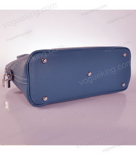 Hermes Bolide 37cm Togo Leather Tote Bag in Dark Blue-4