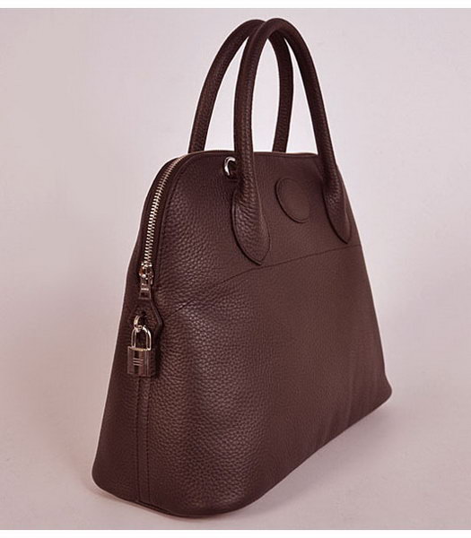 Hermes Bolide 37cm Togo Leather Tote Bag in Dark Coffee-2