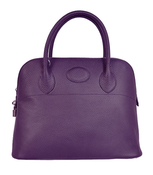 Hermes Bolide 37cm Togo Leather Tote Bag in Purple