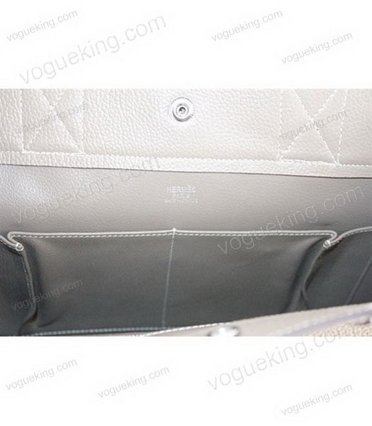 Hermes Cabag Weekender Bag Grey Cowhide Leather-6