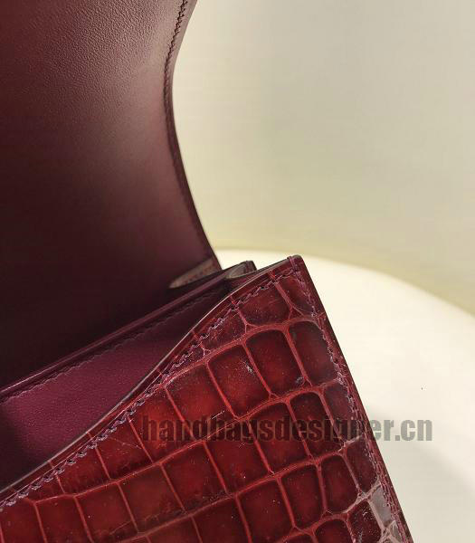 Hermes Constance 24cm Bag Red Real Croc Leather Gold Metal-1