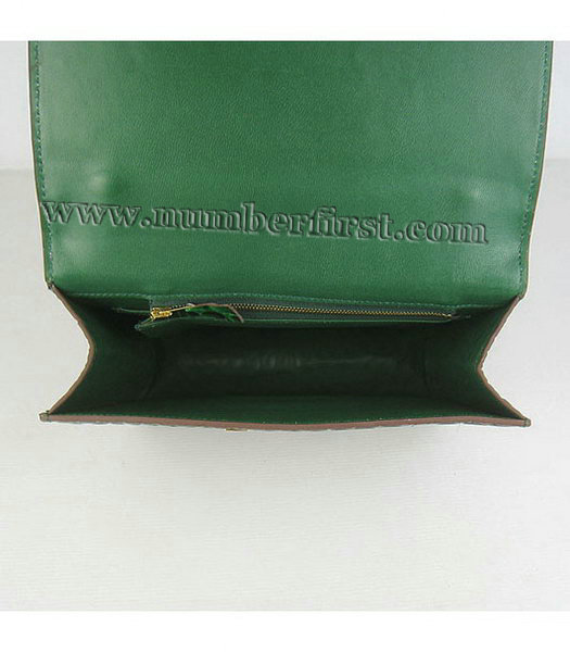 Hermes Constance Bag Gold Lock Green Stone Veins Leather-5