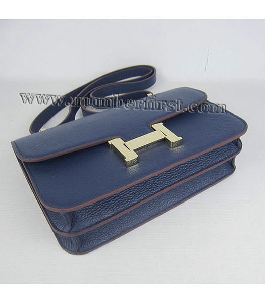 Hermes Constance Gold Lock Dark Blue Blue Togo Leather Bag-3