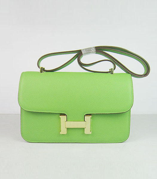 Hermes Constance Gold Lock Green Togo Leather Bag