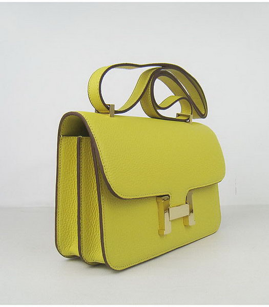 Hermes Constance Gold Lock Lemon Yellow Togo Leather Bag-1
