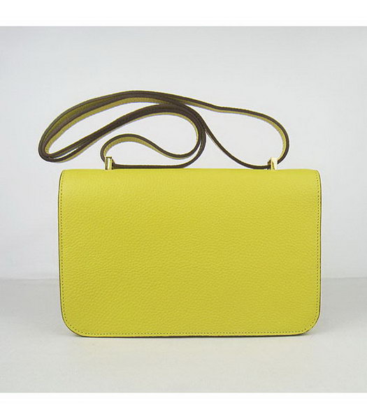 Hermes Constance Gold Lock Lemon Yellow Togo Leather Bag-2
