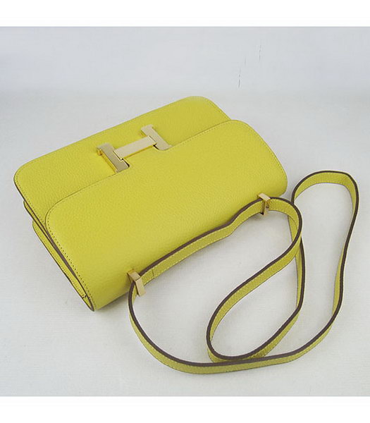 Hermes Constance Gold Lock Lemon Yellow Togo Leather Bag-4