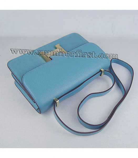 Hermes Constance Gold Lock Light Blue Togo Leather Bag-4