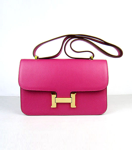 Hermes Constance Gold Lock Peach Togo Leather Bag