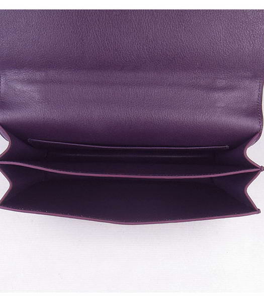 Hermes Constance Gold Lock Purple Togo Leather Bag-6