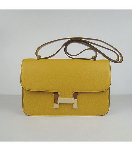 Hermes Constance Gold Lock Yellow Togo Leather Bag