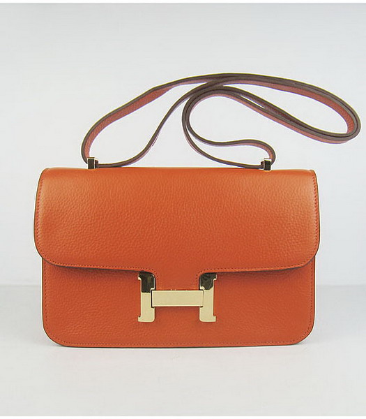 Hermes Constance Golden Lock Orange Togo Leather 