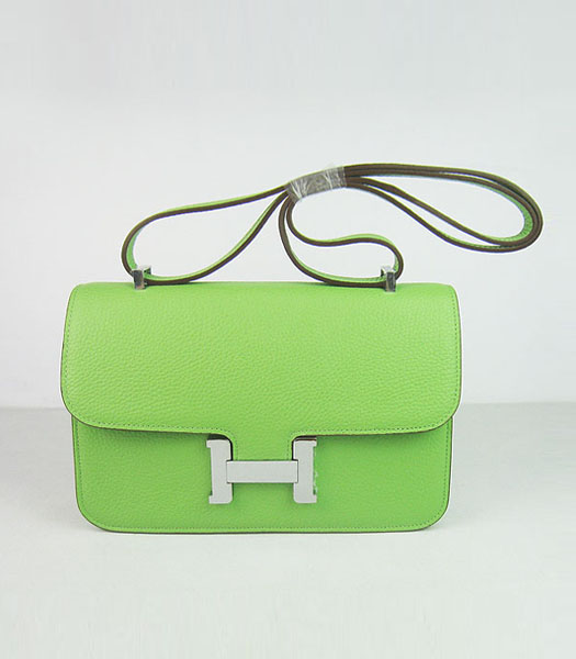 Hermes Constance Silver Lock Green Togo Leather Bag