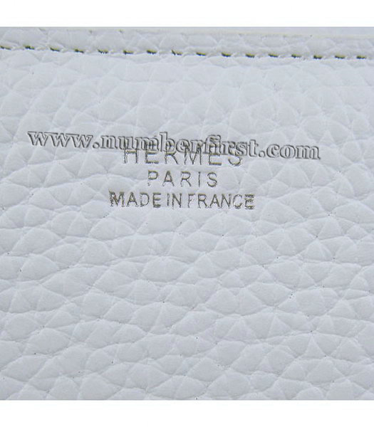 Hermes Constance Silver Lock White Togo Leather Bag-1-5