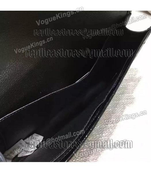 Hermes Croc Veins Black Leather Large Clutch-6