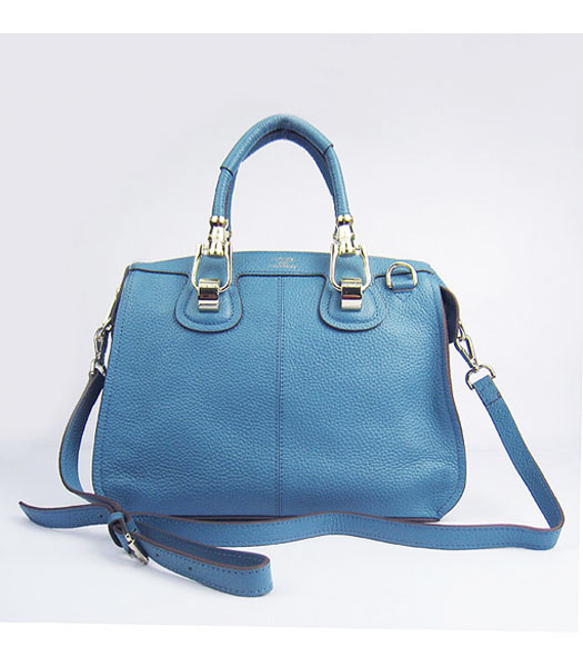 Hermes Double-duty Togo Leather Small Bag Blue