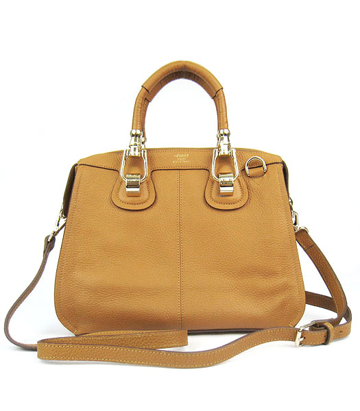 Hermes Double-duty Togo Leather Small Bag Light Coffee