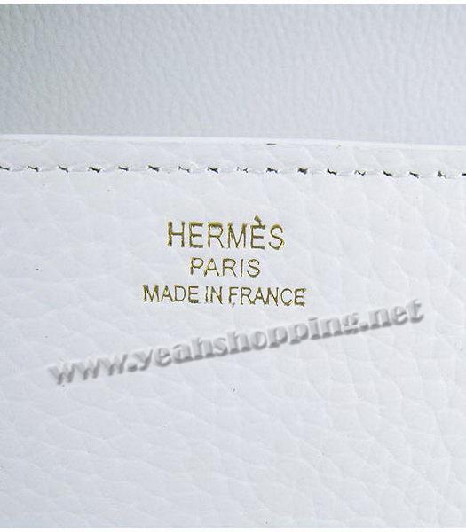 Hermes Golden Lock Messenger Bag Middle Offwhite-5