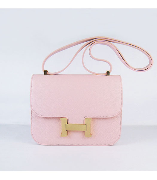 Hermes Golden Lock Messenger Bag Middle Pink
