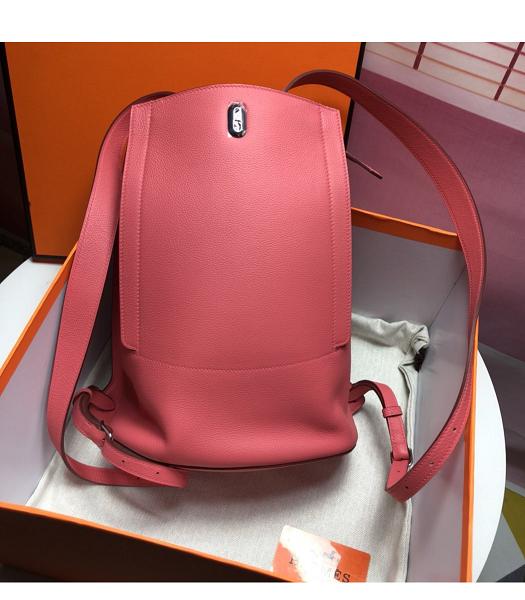 Hermes GR24 29cm Backpack Peach Imported Togo Leather