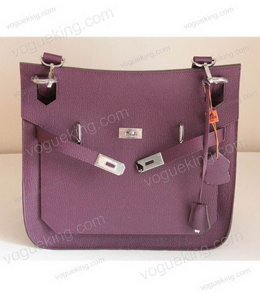 Hermes Jypsiere 34cm Messenger Bag in Purple Bovine Jugular Veins-4