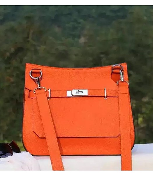 Hermes Jypsiere Leather Shoulder Bag Orange 6010
